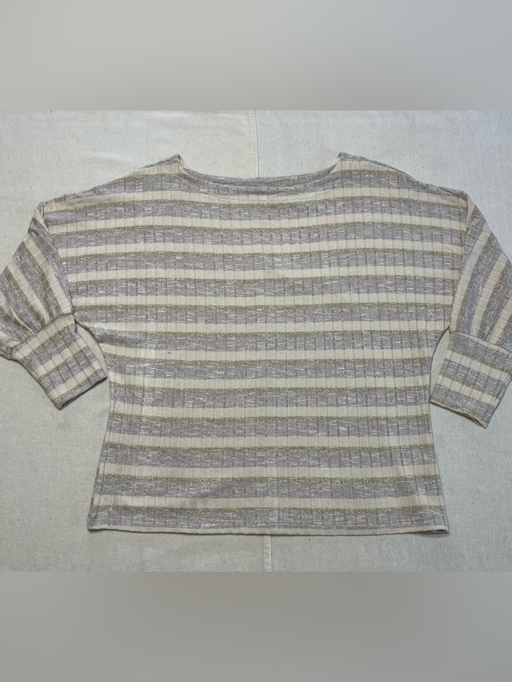Cato Striped Boatneck Top Size Large
